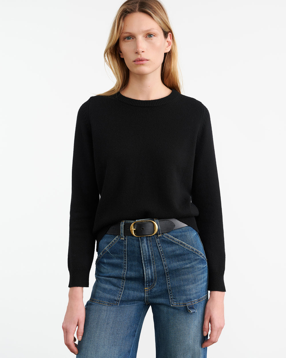 NORA CASHMERE SWEATER IN BLACK