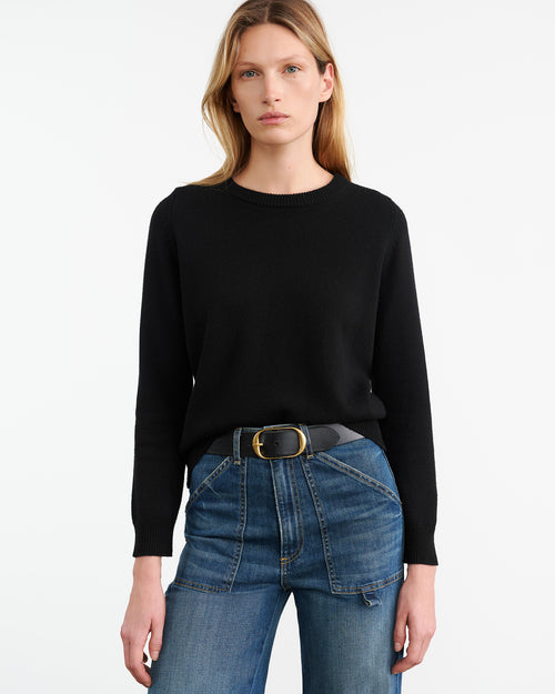NORA CASHMERE SWEATER IN BLACK