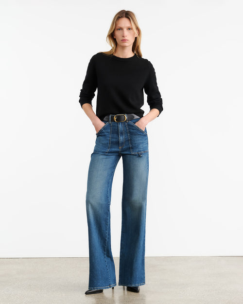 NORA CASHMERE SWEATER IN BLACK