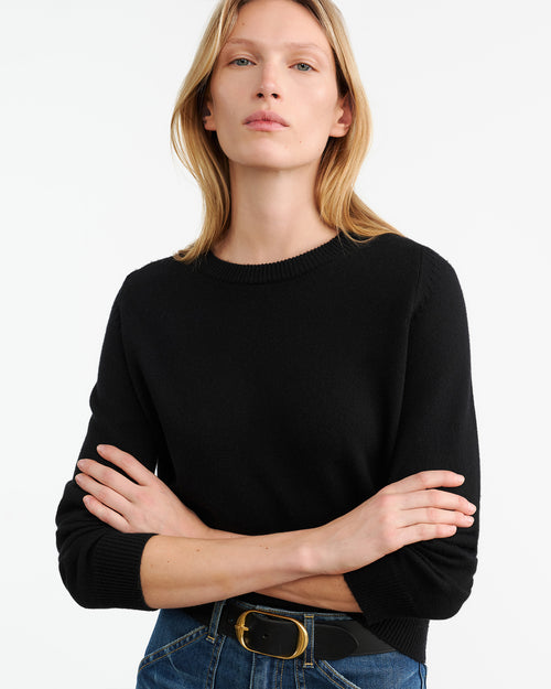 NORA CASHMERE SWEATER IN BLACK