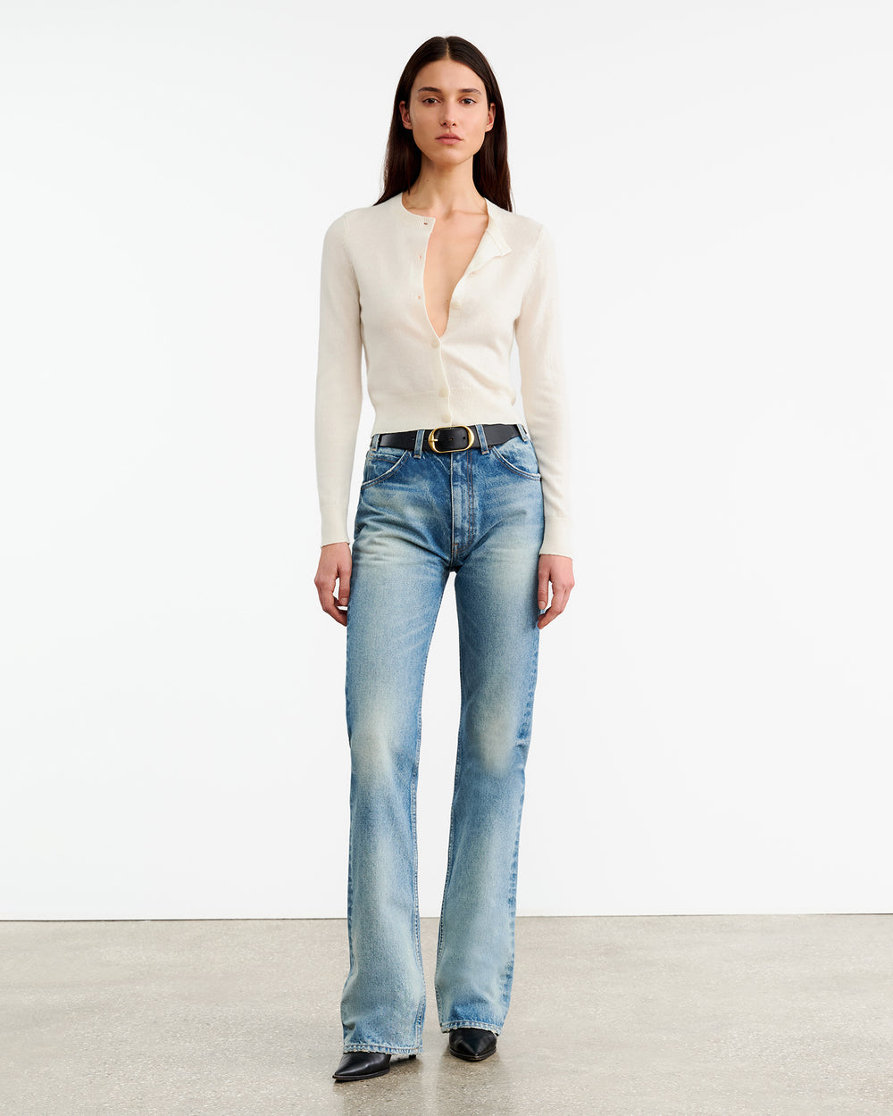 MARCH CASHMERE CARDIGAN IN IVORY