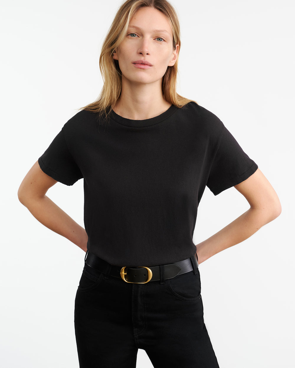 BRADY TEE IN WASHED BLACK