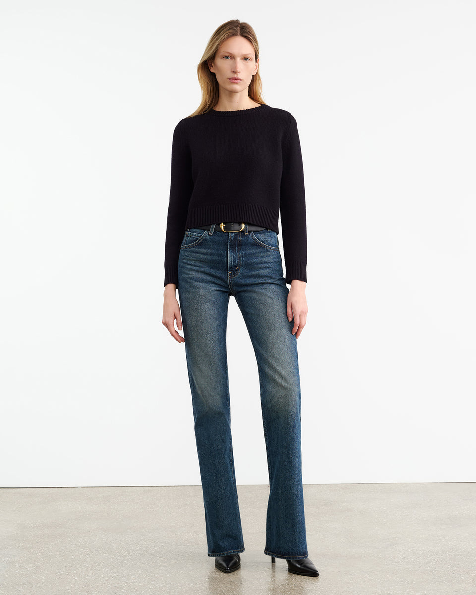 POPPY CASHMERE SWEATER IN DARK NAVY