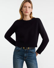 POPPY CASHMERE SWEATER IN DARK NAVY