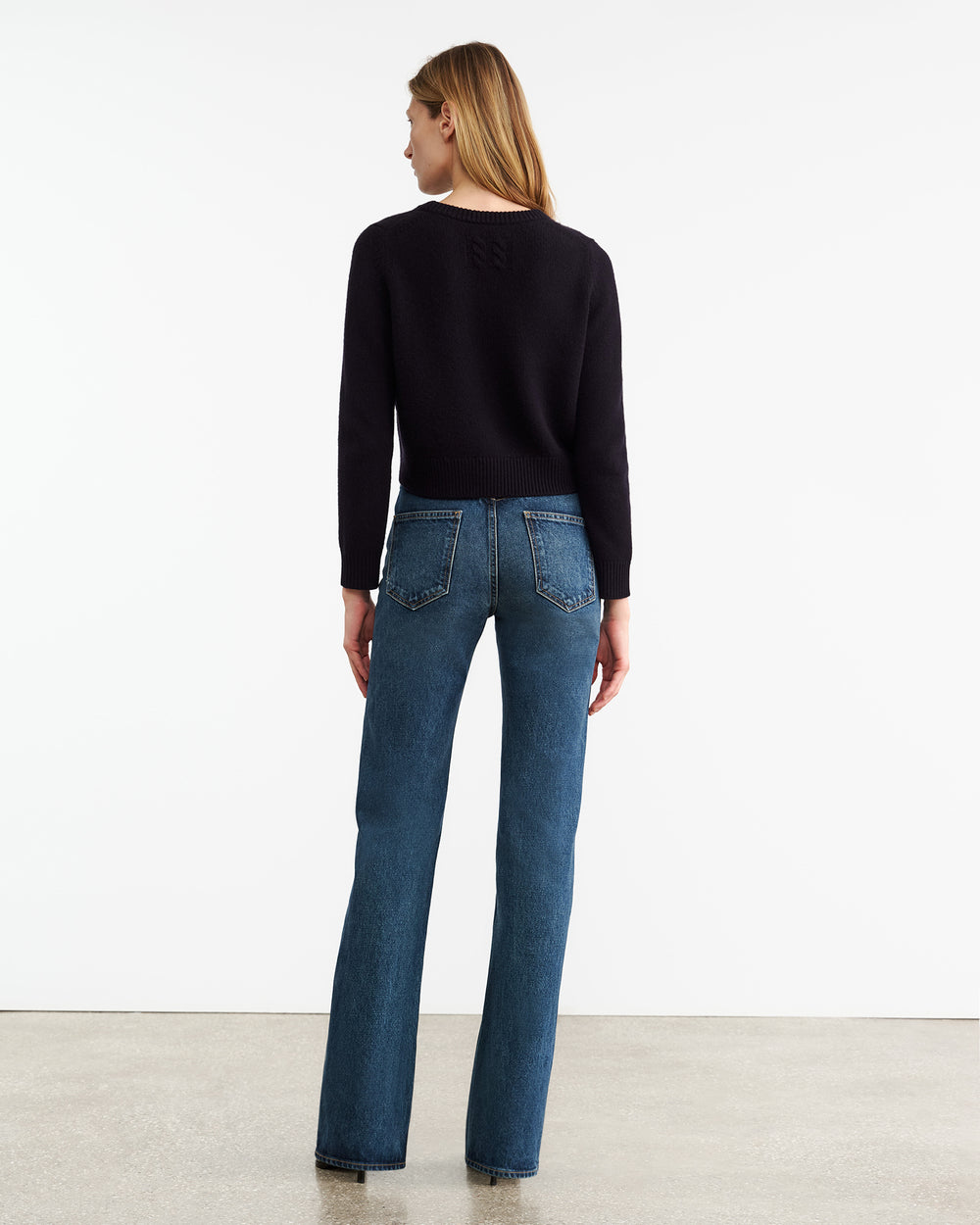 POPPY CASHMERE SWEATER IN DARK NAVY