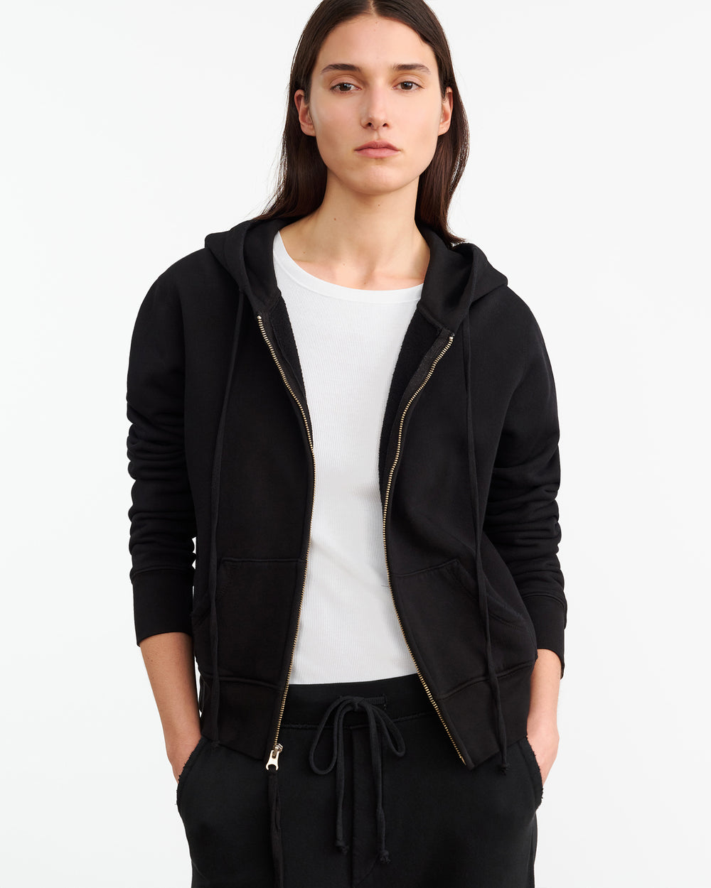 CALLIE HOODIE IN WASHED BLACK