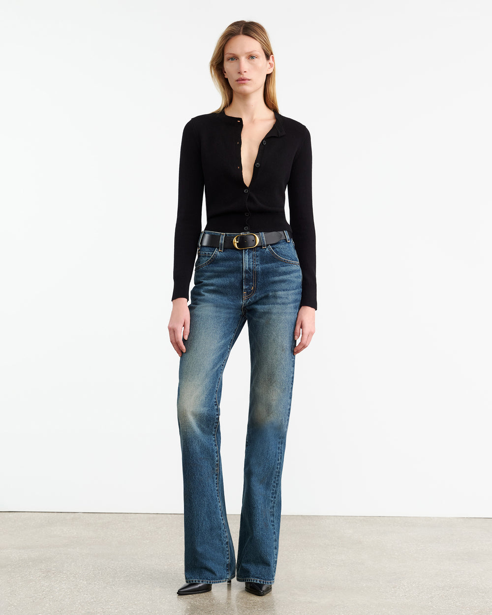 MARCH CASHMERE CARDIGAN IN BLACK