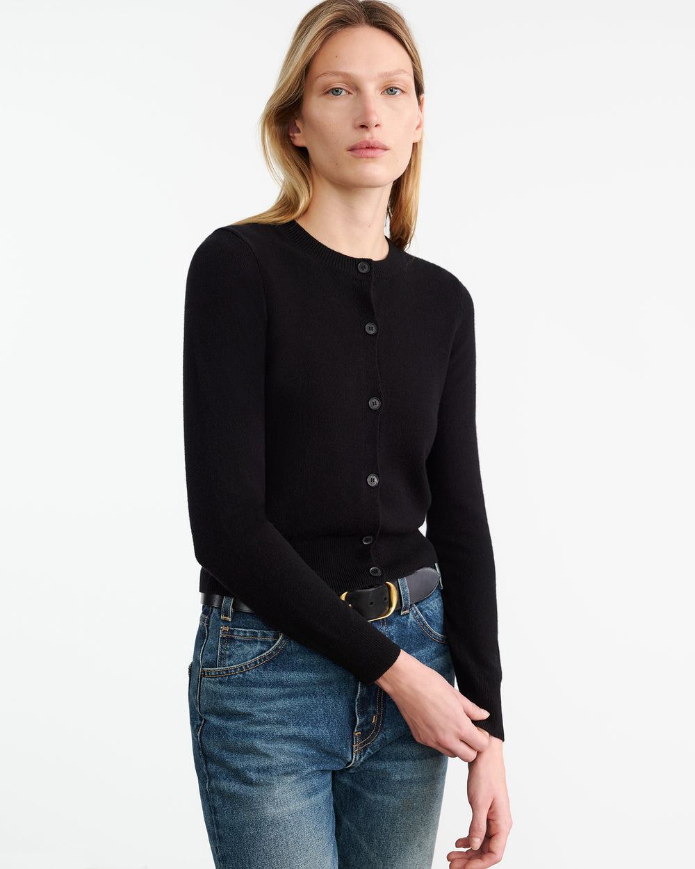 MARCH CASHMERE CARDIGAN IN BLACK
