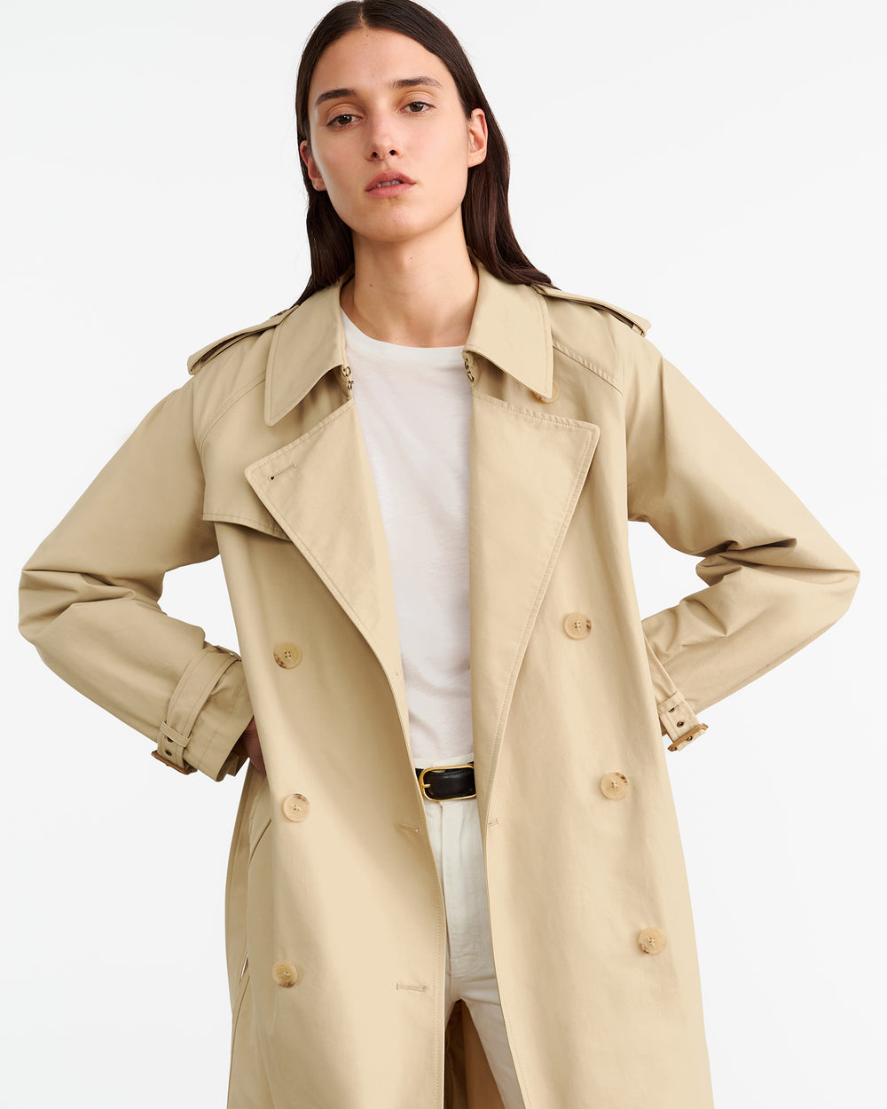 TANNER TRENCH COAT IN KHAKI