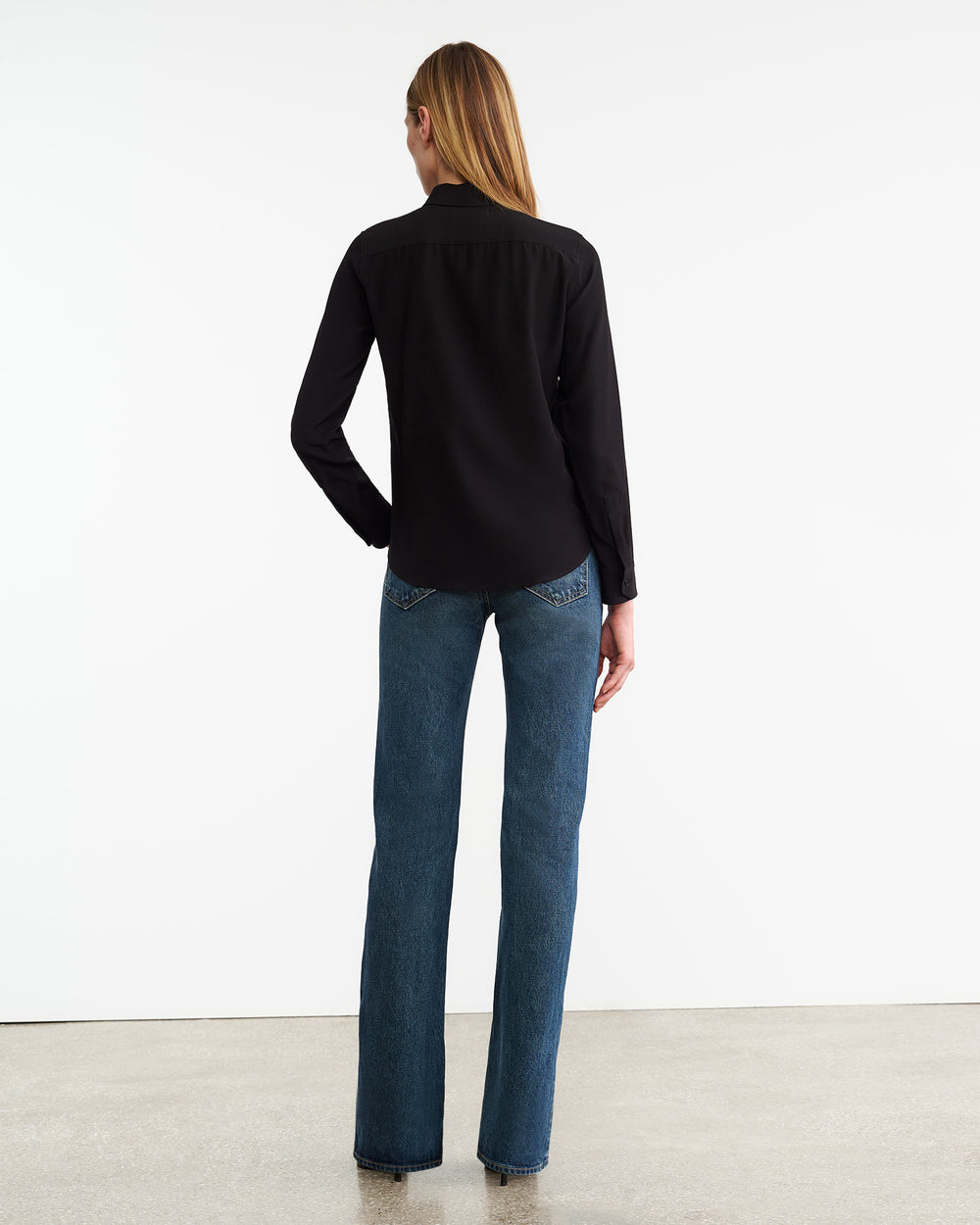 GAIA SILK SHIRT IN BLACK