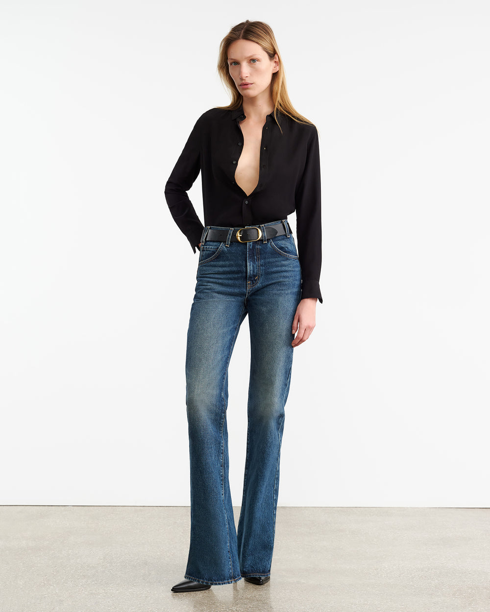 GAIA SILK SHIRT IN BLACK