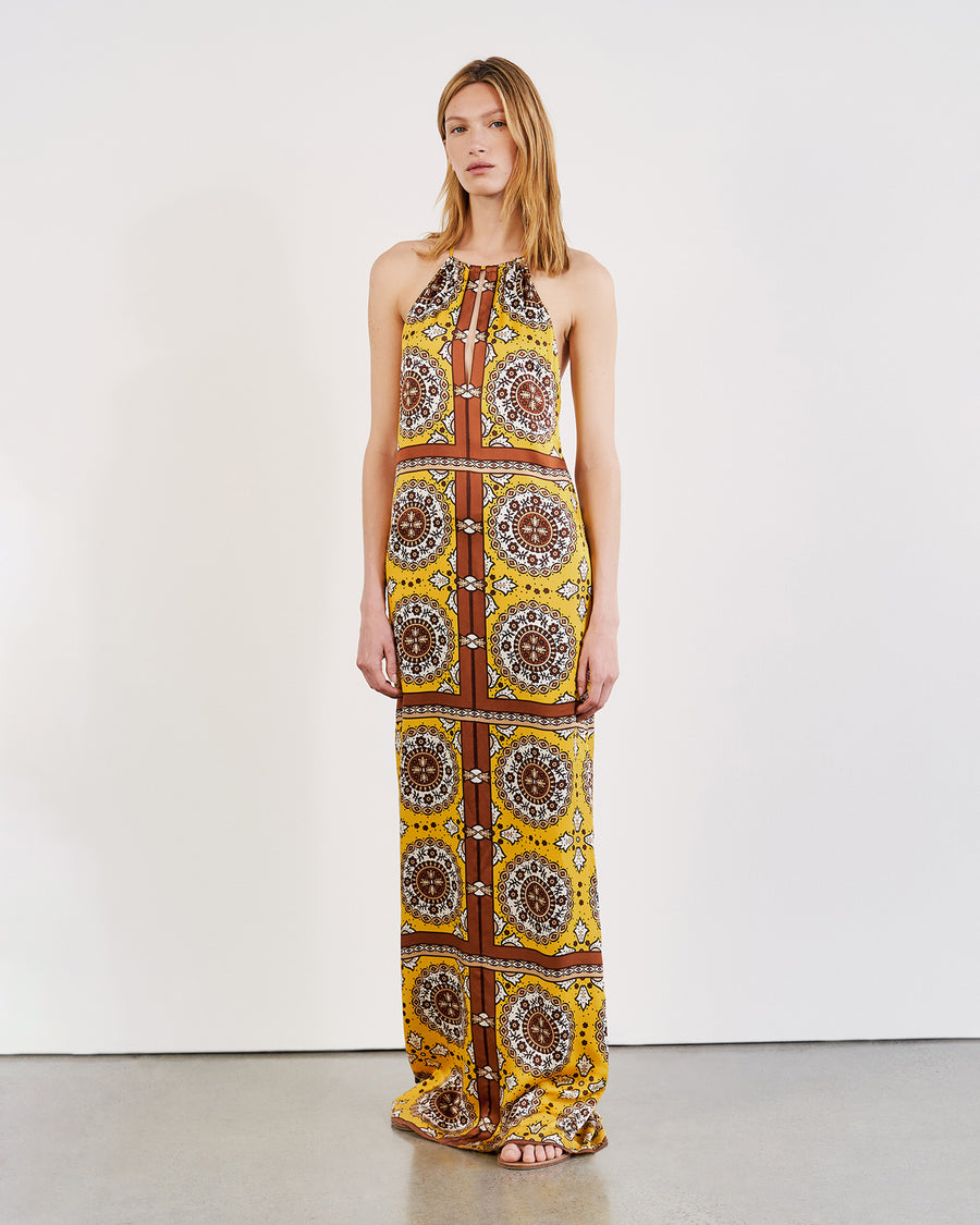 SCARF PRINT YELLOW