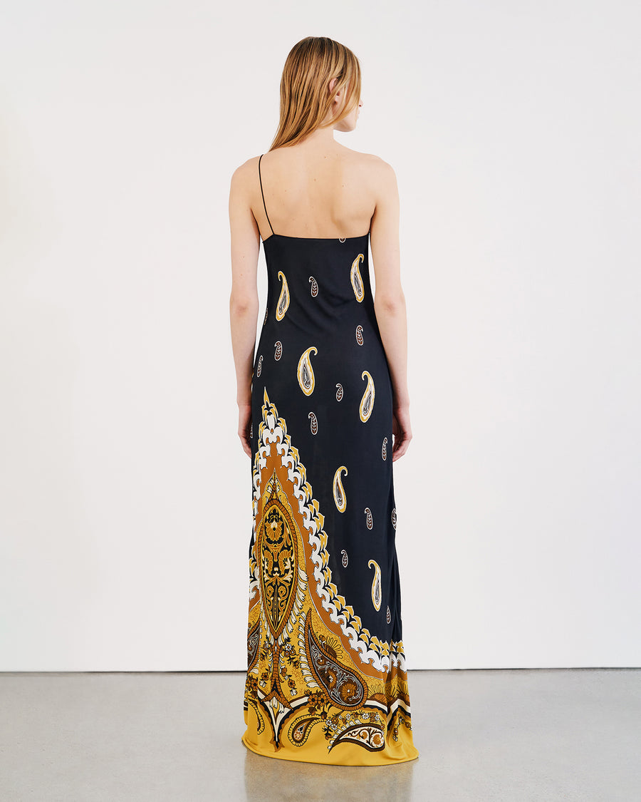 LARGE BLACK/ MUSTARD PAISLEY