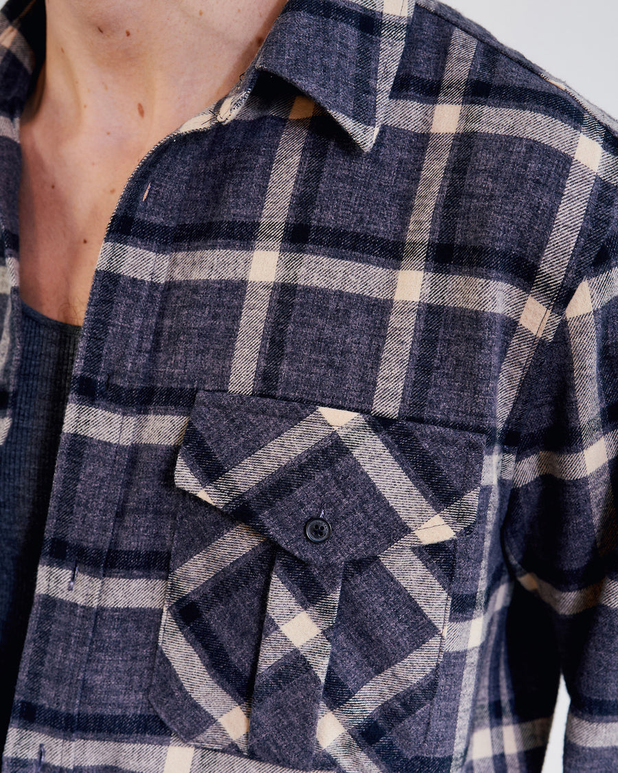 GREY/CREAM CHECK