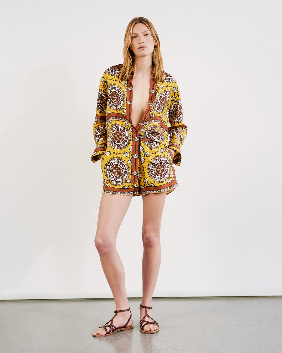 SCARF PRINT YELLOW