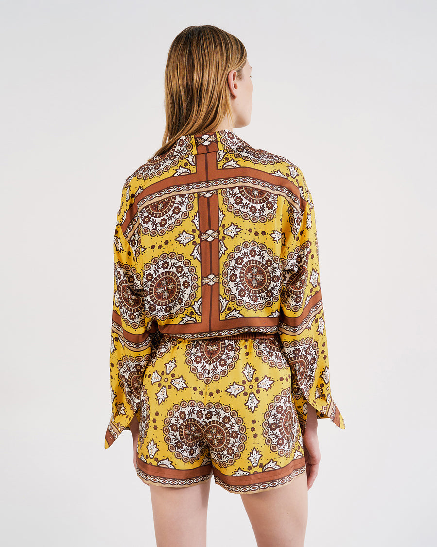 SCARF PRINT YELLOW