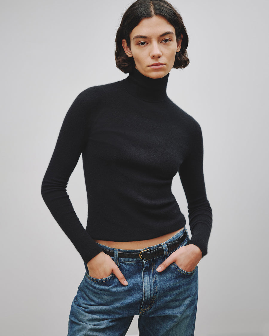 Our Famous Cashmere Ribbed Turtleneck Sweater