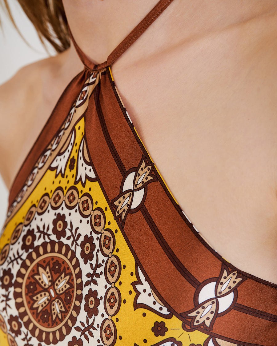 SCARF PRINT YELLOW