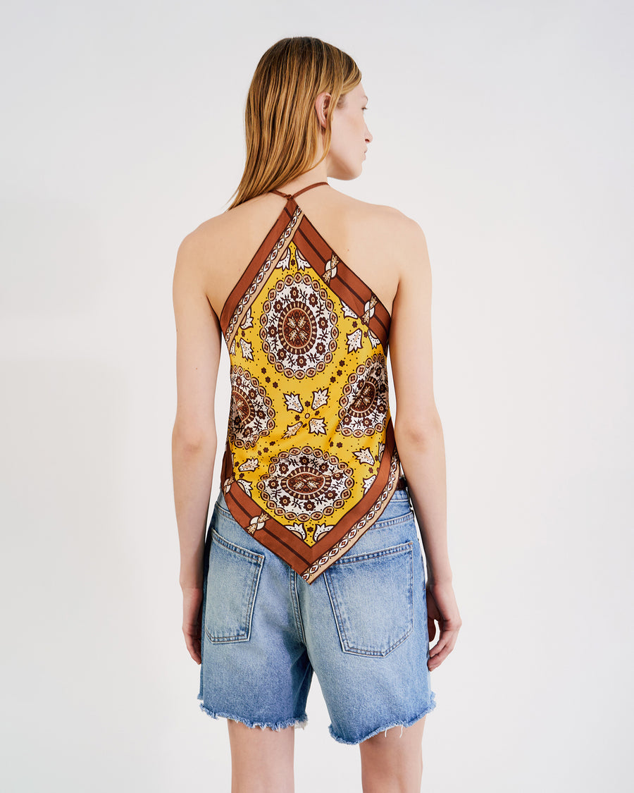 SCARF PRINT YELLOW