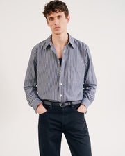 FINN SHIRT IN BLACK/WHITE STRIPE