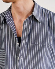 FINN SHIRT IN BLACK/WHITE STRIPE