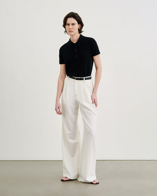 MILOS CASHMERE POLO IN BLACK