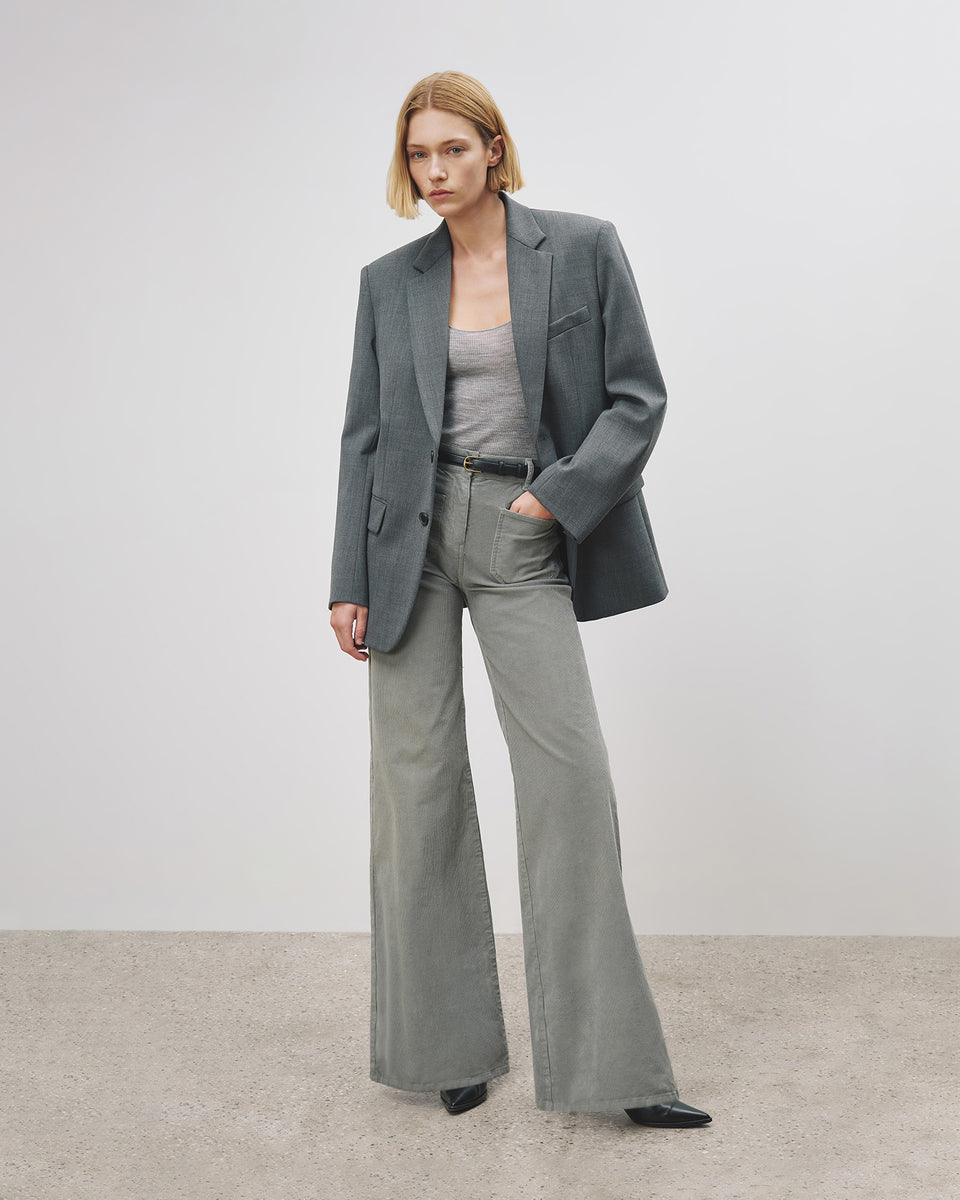 FLORENCE CORDUROY PANT IN GREY
