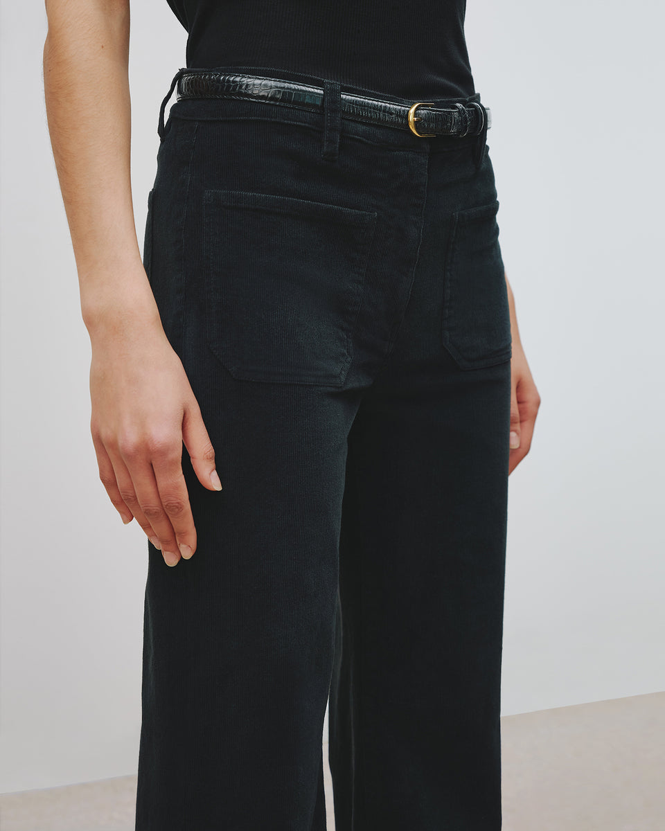FLORENCE CORDUROY PANT IN BLACK