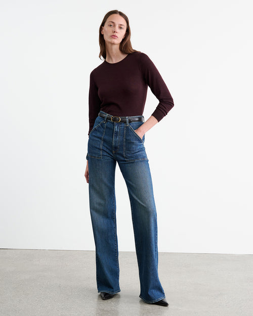 ORIANA SWEATER IN BURGUNDY