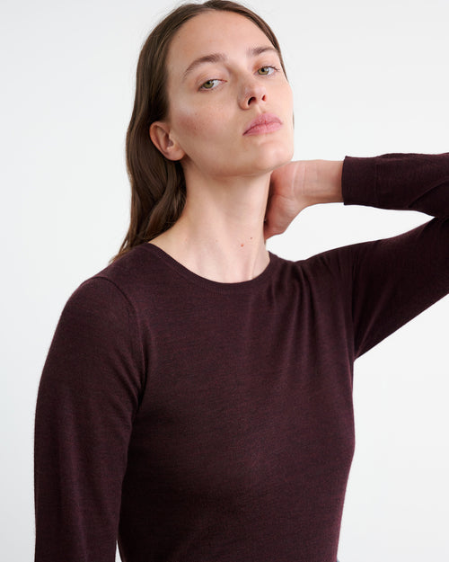 ORIANA SWEATER IN BURGUNDY