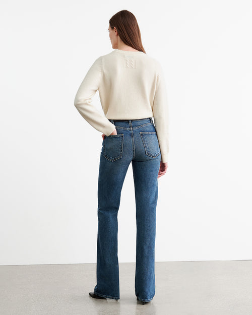 NORA CASHMERE SWEATER IN IVORY