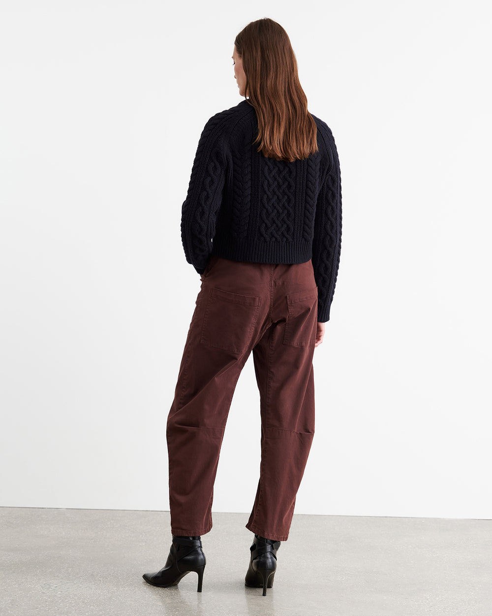SHON PANT IN OXBLOOD