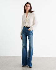 CARINA SILK BLOUSE IN IVORY