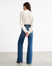 CARINA SILK BLOUSE IN IVORY