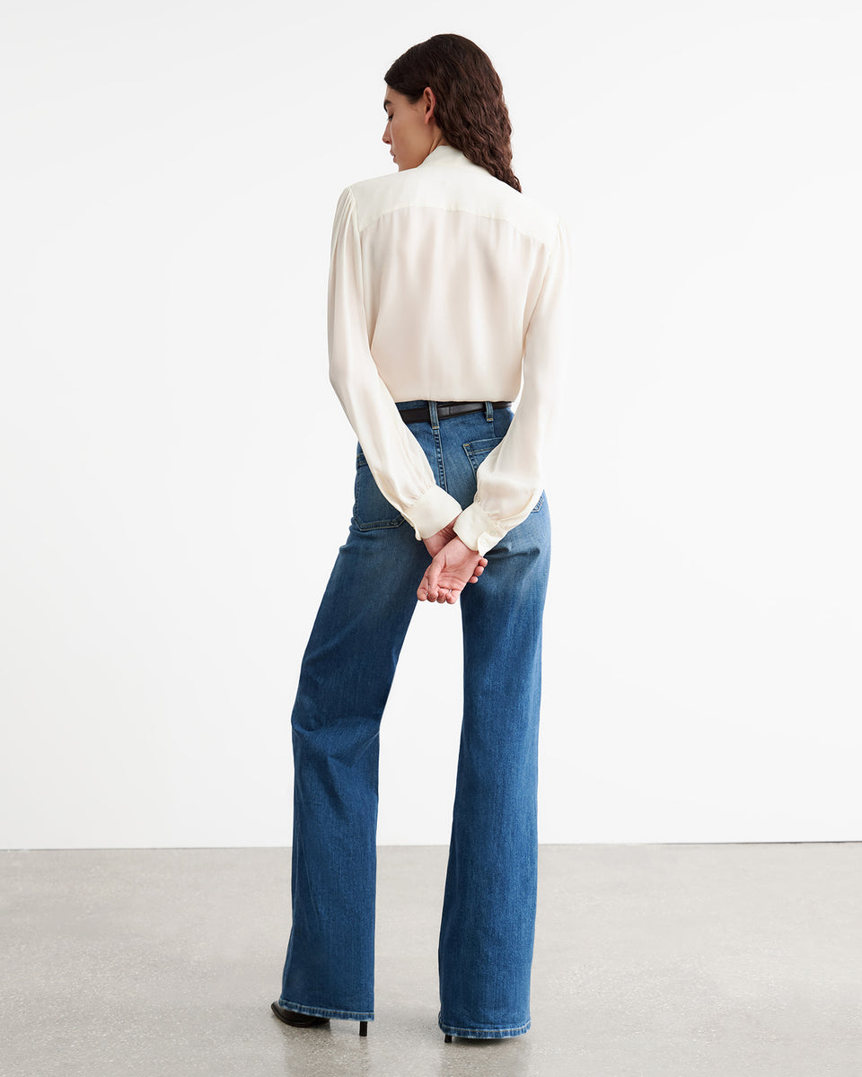 CARINA SILK BLOUSE IN IVORY