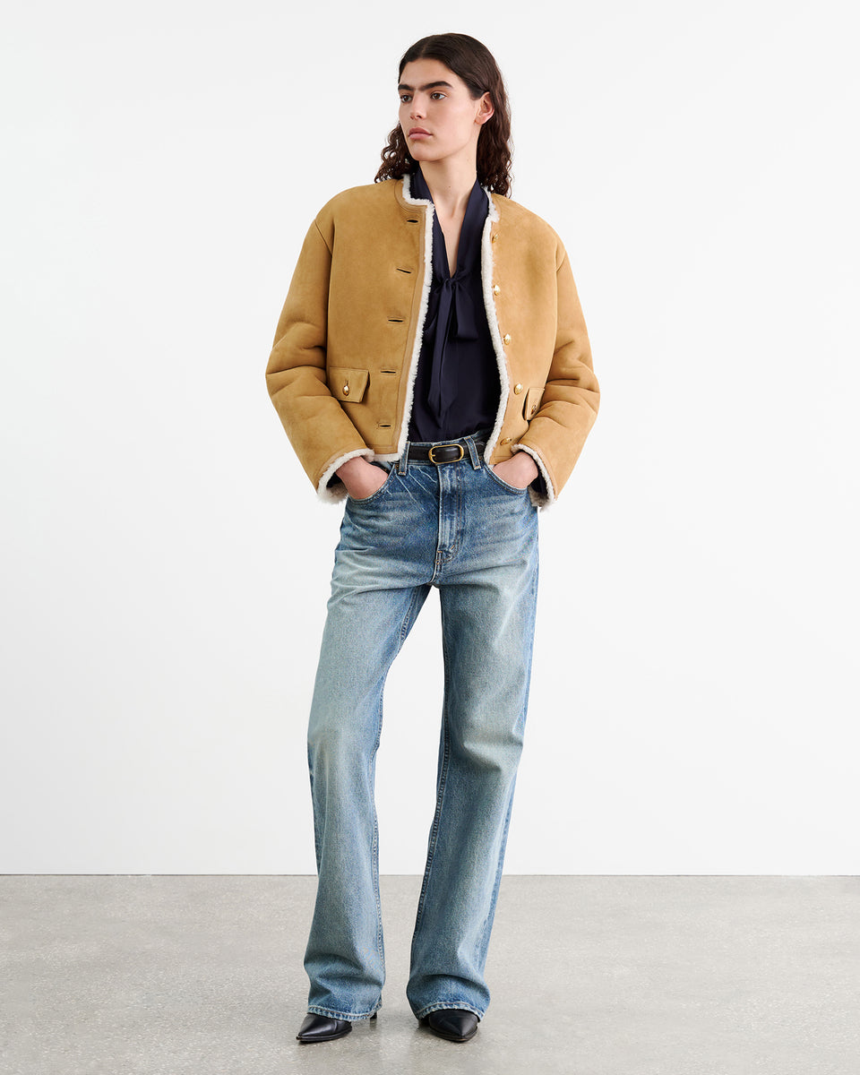 CARINA SILK BLOUSE IN MIDNIGHT