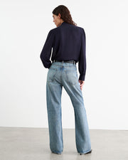 CARINA SILK BLOUSE IN MIDNIGHT