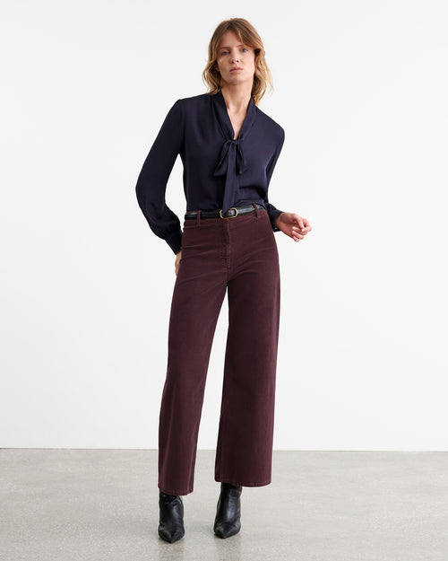 MEGAN CORDUROY PANT IN OXBLOOD