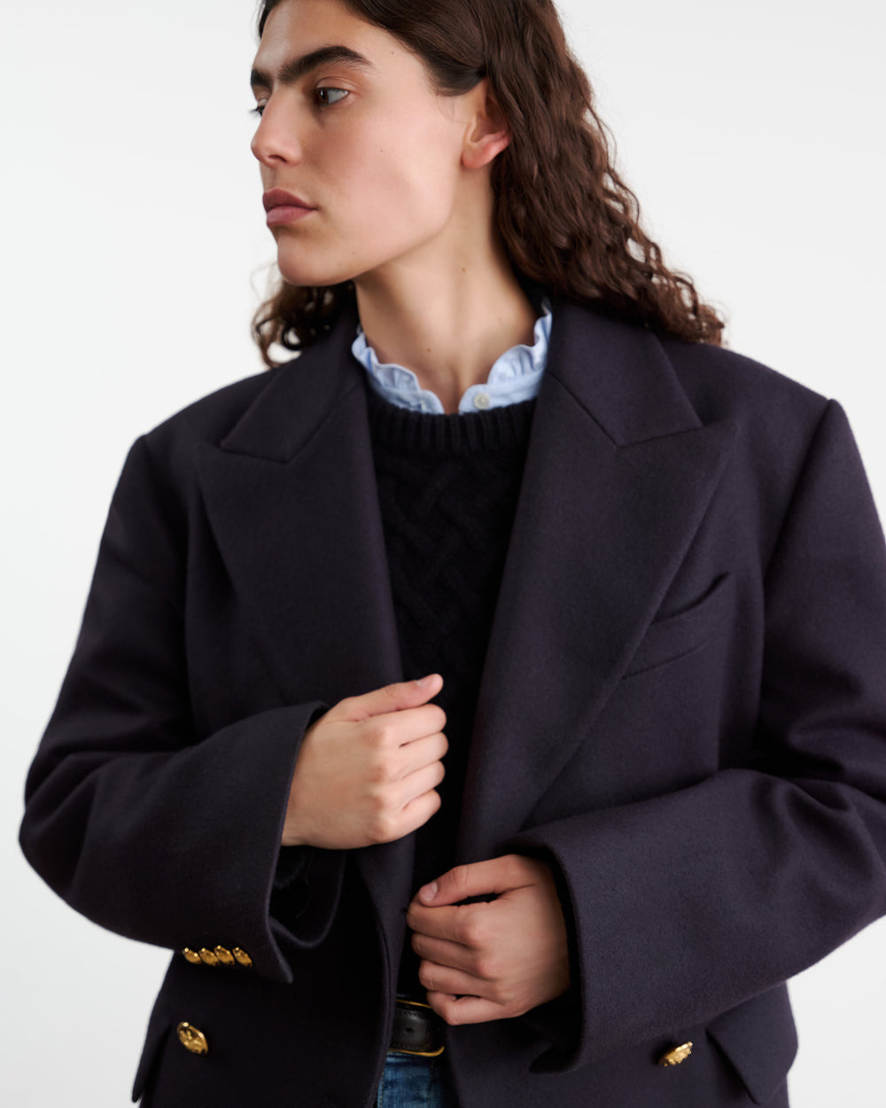 VIANNEY COAT IN DARK NAVY
