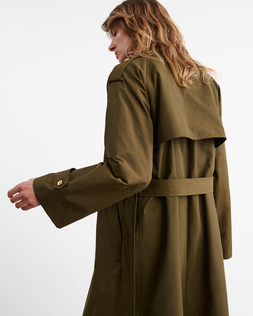 TOUSSAINT TRENCH COAT IN OLIVE GREEN