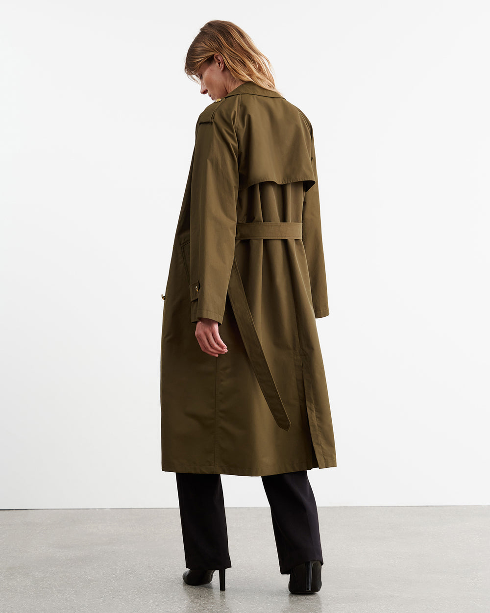 TOUSSAINT TRENCH COAT IN OLIVE GREEN