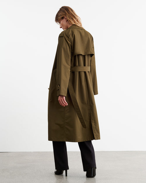 TOUSSAINT TRENCH COAT IN OLIVE GREEN