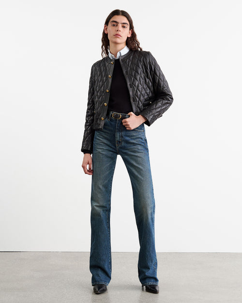AMY LEATHER JACKET IN BLACK