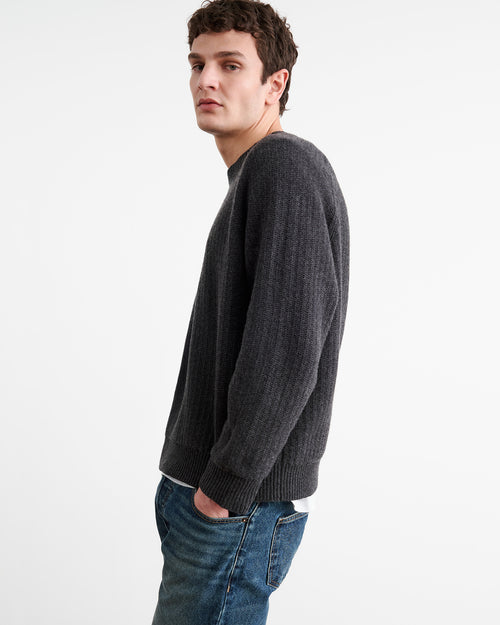 KADIR SWEATER IN CHARCOAL MELANGE
