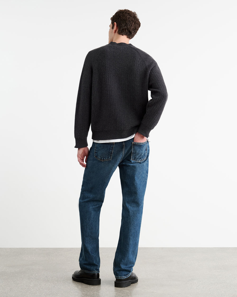KADIR SWEATER IN CHARCOAL MELANGE