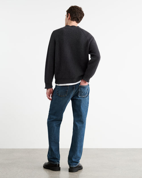 KADIR SWEATER IN CHARCOAL MELANGE