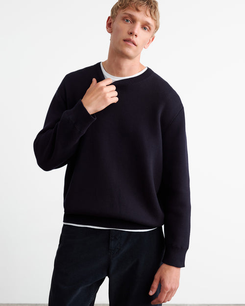LELAND SWEATER IN DARK NAVY
