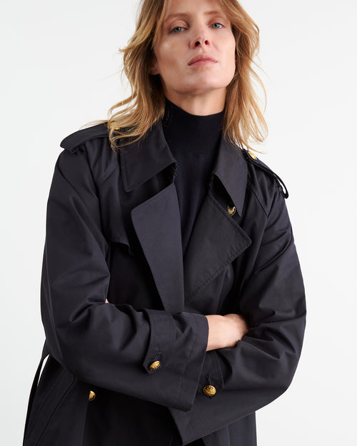 TOUSSAINT TRENCH COAT IN DARK NAVY
