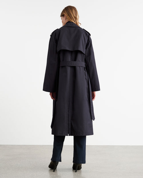 TOUSSAINT TRENCH COAT IN DARK NAVY