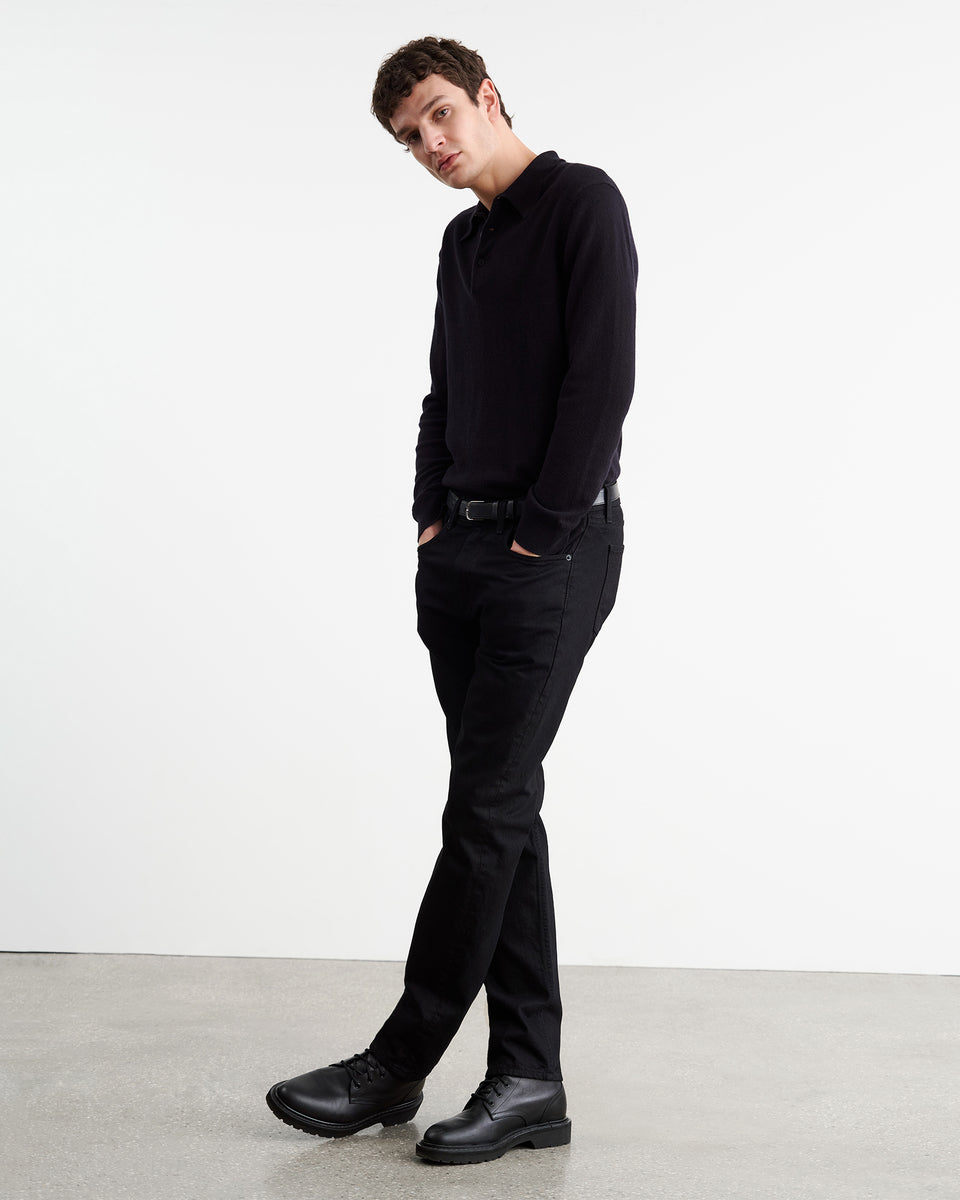 JOVAN CASHMERE POLO IN DARK NAVY